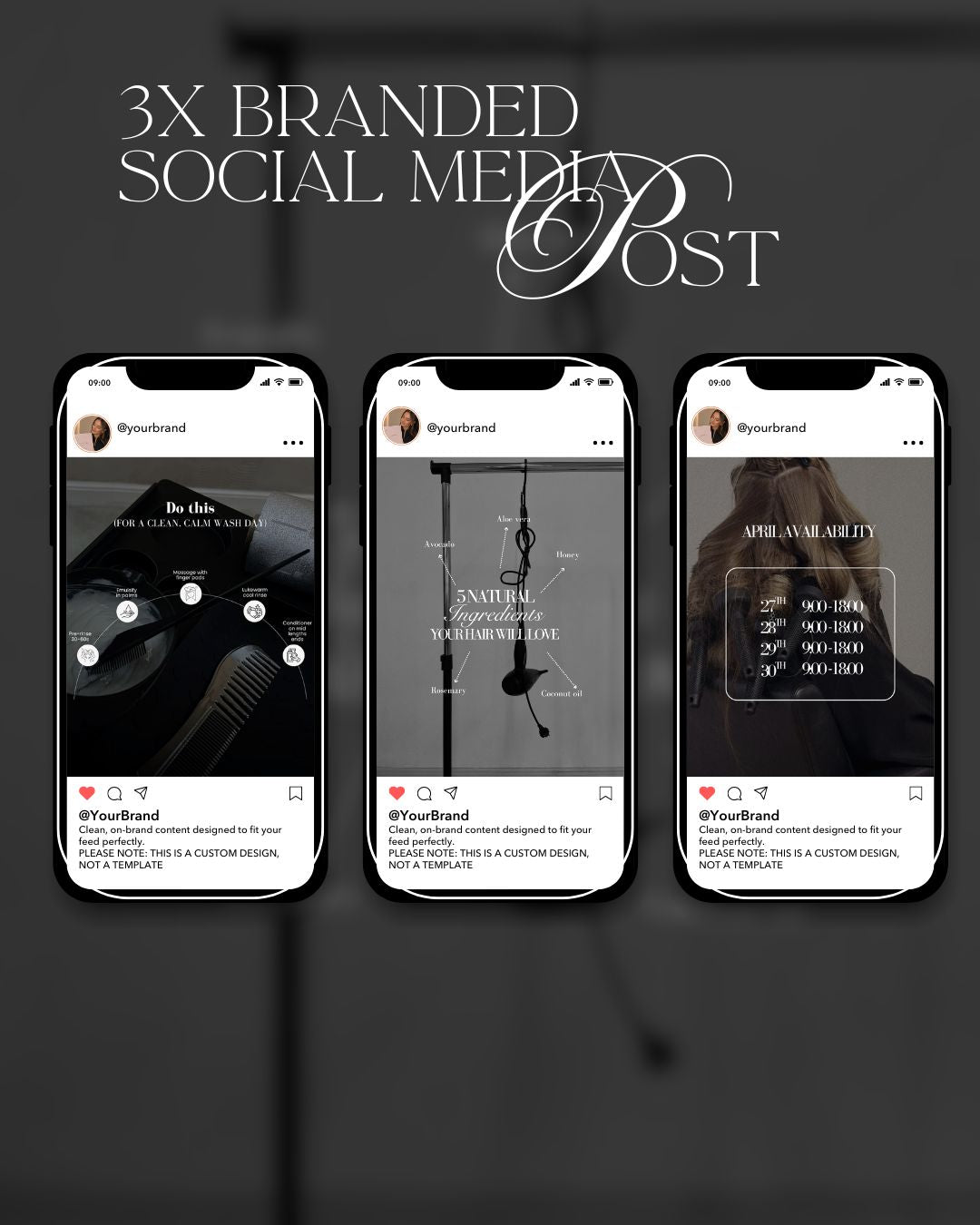 3X Custom Content Social Media Post Bundle