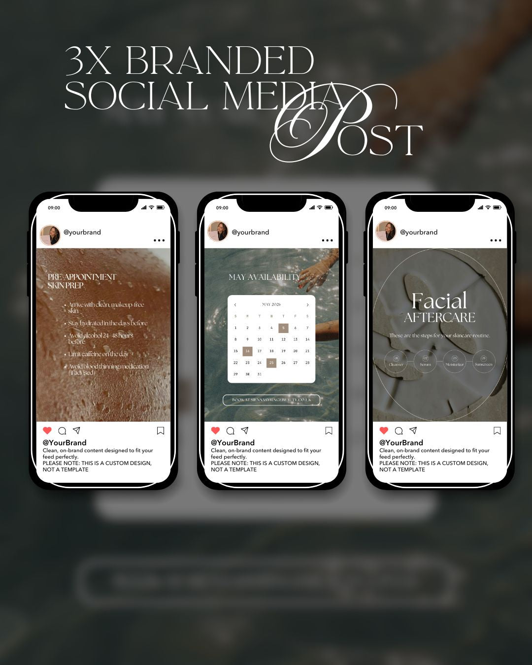 3X Custom Content Social Media Post Bundle