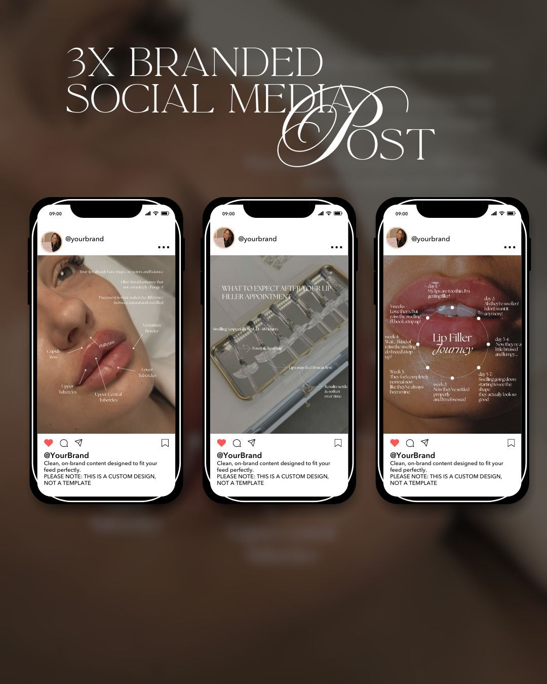 3X Custom Content Social Media Post Bundle